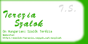 terezia szalok business card